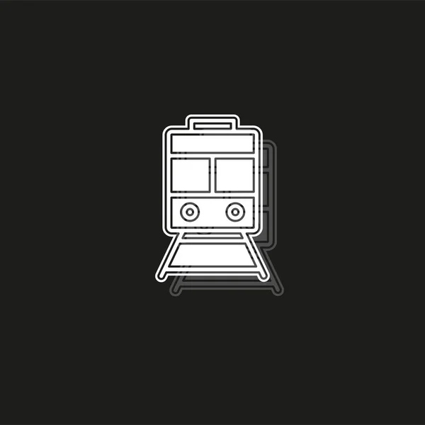 Icono ferroviario - tren vectorial - estación de tren - icono de transporte — Archivo Imágenes Vectoriales