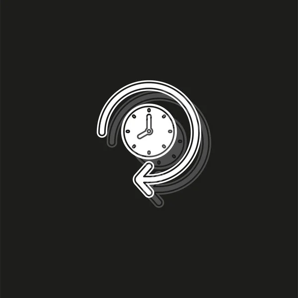 Klocka 24 timmar ikon, vektor tid — Stock vektor
