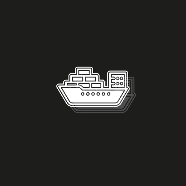 Ikona ilustracja podróż rejs statek wektor łódź — Wektor stockowy