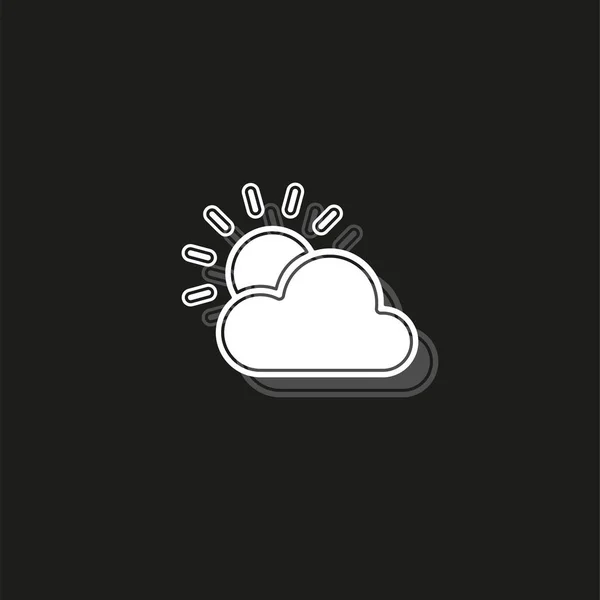 Tiempo pronosticado icono, vector estaciones nubes, tiempo nublado — Vector de stock