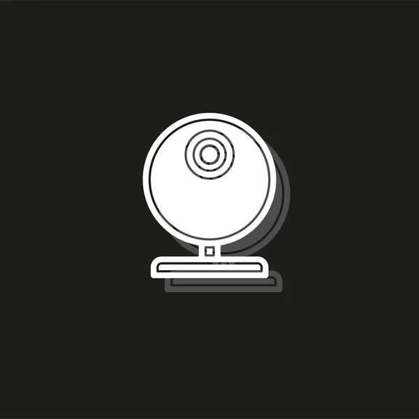 Cámara web de vídeo - icono de la cámara de chat, cámara web vectorial aislado — Archivo Imágenes Vectoriales