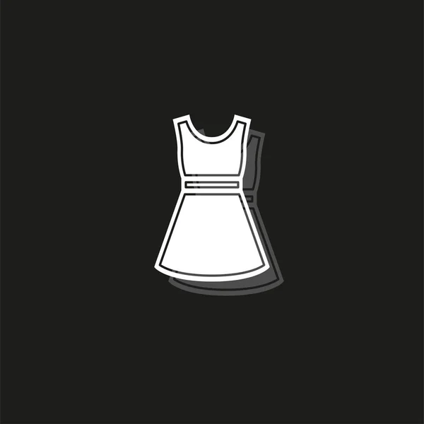 Mode-Modell-Symbol, Vektor lässig Frau Kleid Illustration — Stockvektor