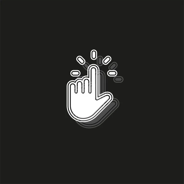 Zeigefinger-Symbol - Vektor Hand Cursor Illustration - Mauszeiger-Symbol isoliert — Stockvektor