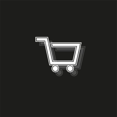 vektör alışveriş sepeti illüstrasyon - ticari pazar, tramvay süpermarket. sembol satın almak