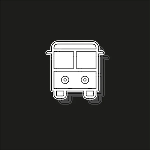 Vektorbus-Abbildung - Shuttle-Bus-Symbol, Reise-Symbol — Stockvektor