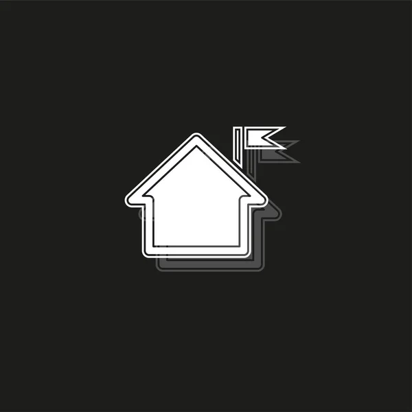 Icône de la maison, vecteur immobilier maison, symbole résidentiel — Image vectorielle