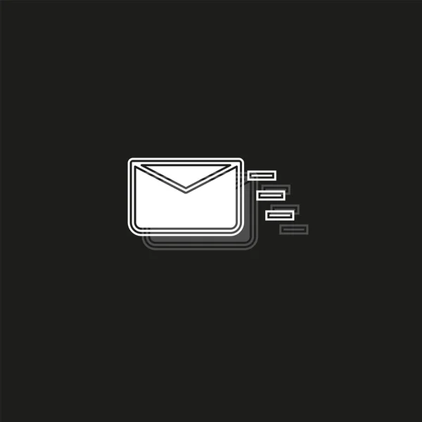 Отправка писем или писем, иллюстрация конверта - векторный почтовый символ, отправка писем изолирована — стоковый вектор