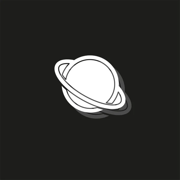 Vektorová ikona planety Saturn — Stockový vektor