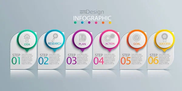 Modèle Infographique Papier Pour Présentation Visualisation Des Données — Image vectorielle