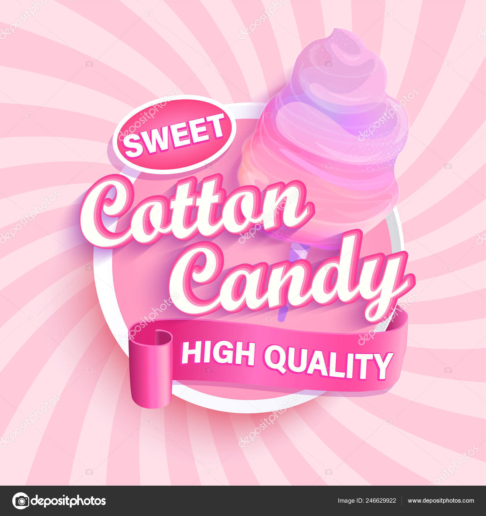 Cotton candy cartoon Vector Art Stock Images | Depositphotos