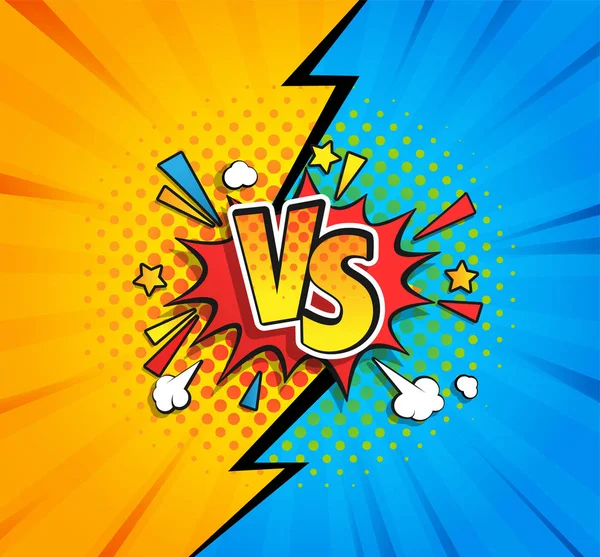Versus competitive concept bubble in comic style. — Stock Vector