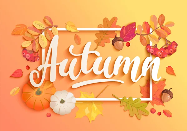 Bannière automne or . — Image vectorielle