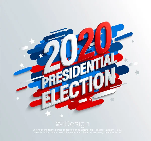 2020 USA presidential election banner, vector. — Stock Vector