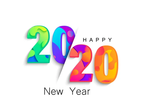 2020 nytt år färgbanner, logotyp för helgdagar. — Stock vektor