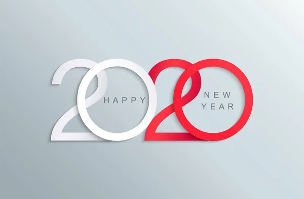 Bonne année 2020 élégante carte de vœux . — Image vectorielle