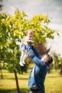 Baba ve kız yaz Park