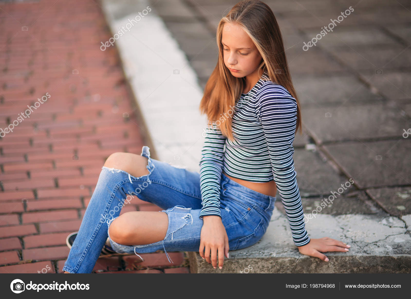 Blonde Teen Girl Posing