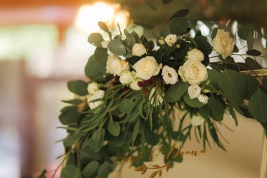 Düğün Flowesrs. düğün töreni. beyaz çiçekler