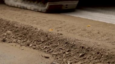 Ağır makineleri üzerinde sokak yeniden çalışma