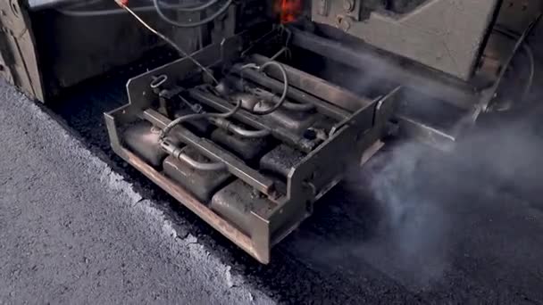 Елементи гарячого рециркуляції машини. Apshalt на новий шлях — стокове відео