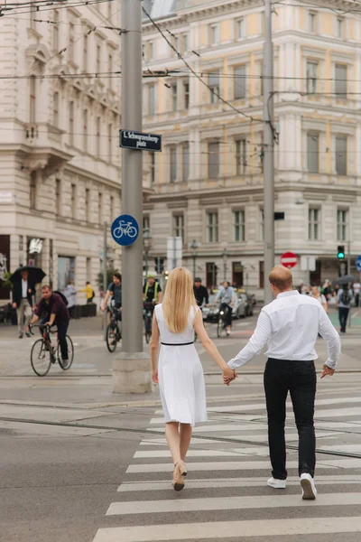 Promenades en couple en Autriche, Vienne, juillet 2018 — Photo