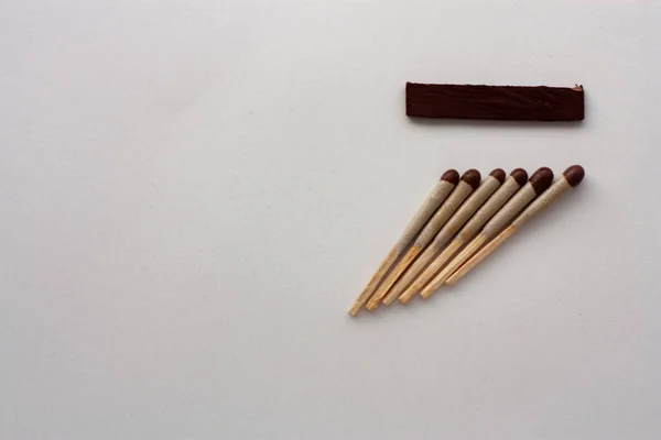 matches, isolate, white background, hunting matches, burn under water, do not go out. rescue kit