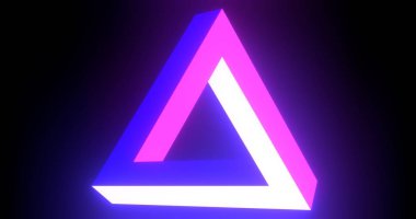 Penrose üçgeni 3d. Esher. Soyut Geometrik nesneyi optik illüzyon. 