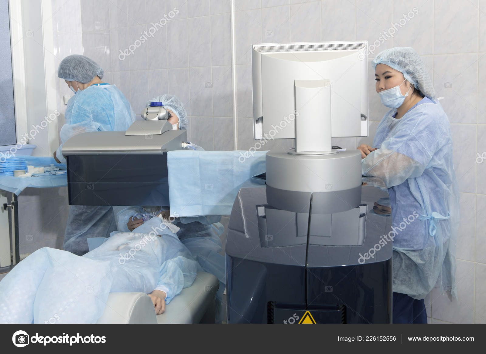 Laser Surgery Vision Correction Cataract Removal Stock Photo by