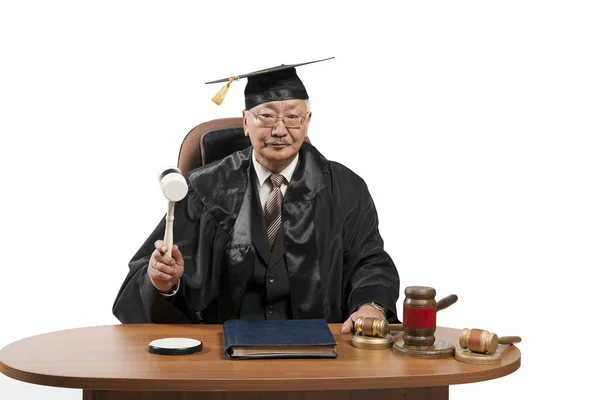 Law Professor Shows Students Work Judge — Stock Photo, Image