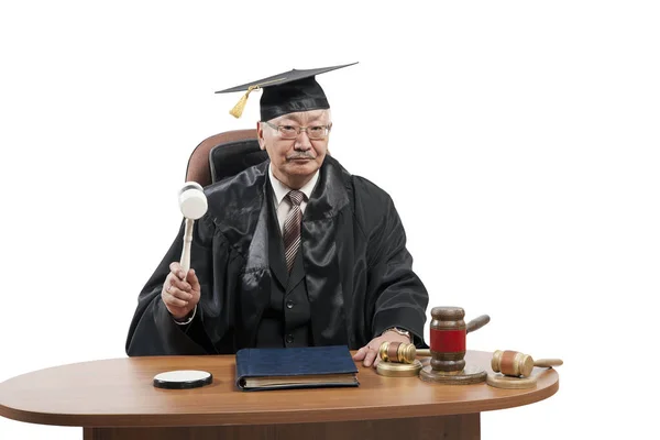 Law Professor Shows Students Work Judge — Stock Photo, Image