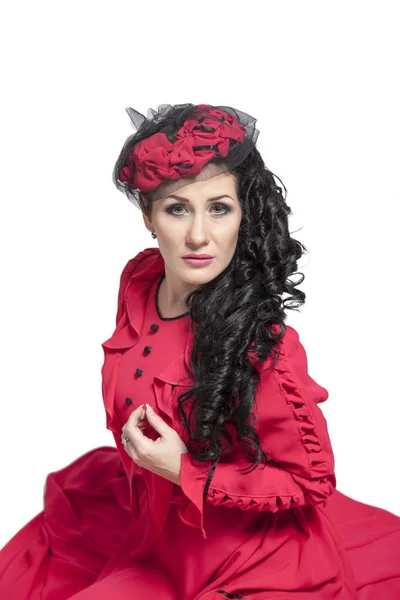 Mujer en vestido rojo —  Fotos de Stock