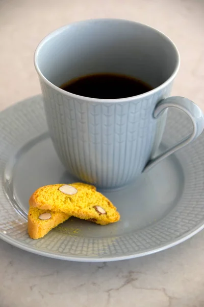 Cup Coffee Some Biscotti — Stock Photo, Image