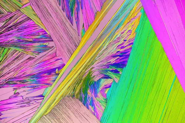 Colorful micro crystals in polarized light.