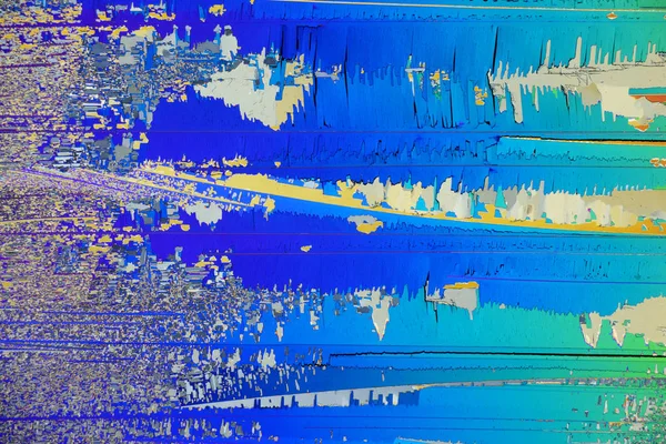 Photo Microscope Crystals Growing Melt Sulfur Polarized Light Technology — Stock Photo, Image