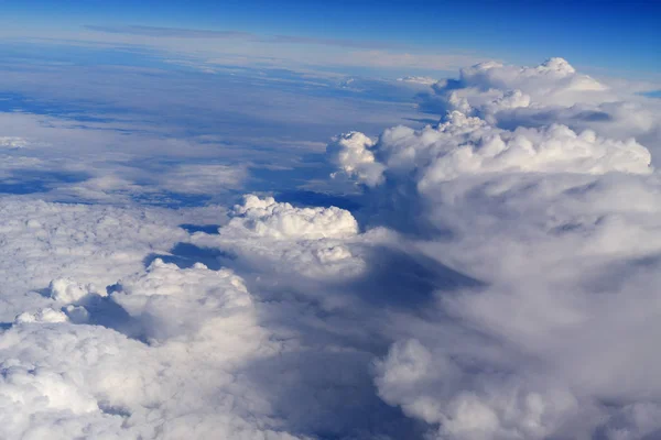 Aerial View White Clouds Stock Photo