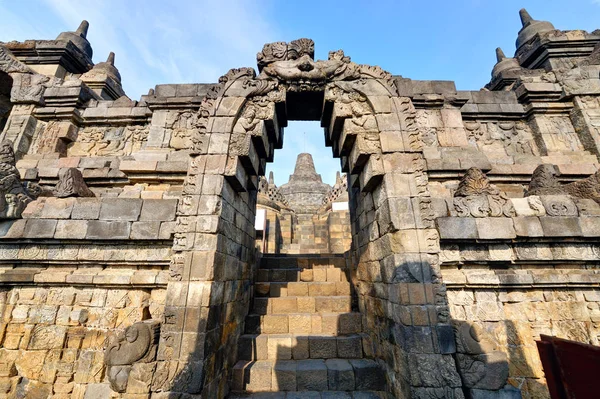 Templo Borobudur Ilha Java Indonésia — Fotografia de Stock