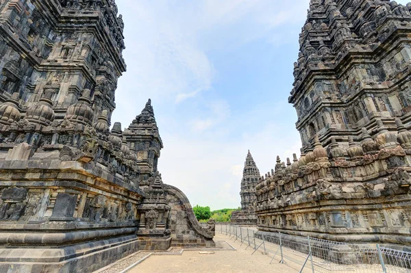 Chrám Prambanan Ostrově Jáva Indonésie — Stock fotografie