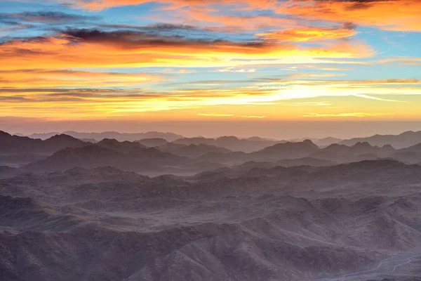 Aerial View Sinai Mountains Egypt Mount Moses Sunrise — Stock Photo, Image