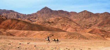 Mısır'daki Sina dağlarının görünümü.