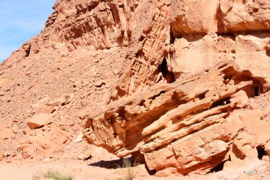 Mısır'daki Sina dağlarının görünümü.