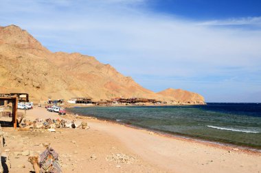 Dahab, Mısır yakınındaki deniz manzarası.