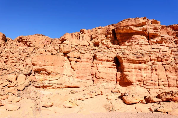 Desfiladeiro Colorido Deserto Sinai Egito — Fotografia de Stock