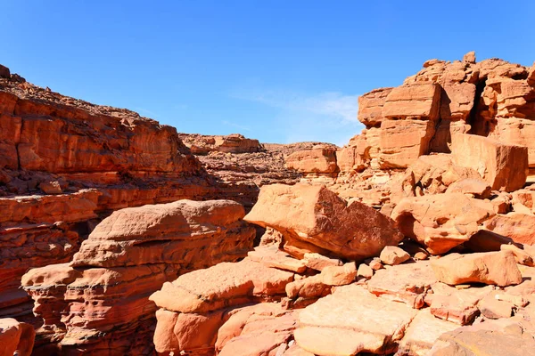 Canyon Coloré Dans Désert Sinaï Egypte — Photo