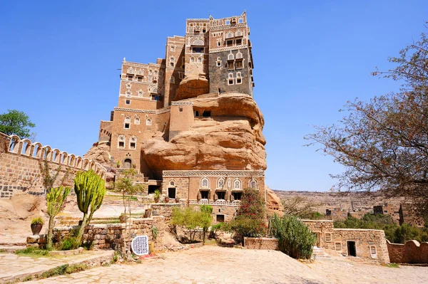 Dar Hajar Casa Dell Imam Nella Valle Wadi Dahr Vicino — Foto Stock