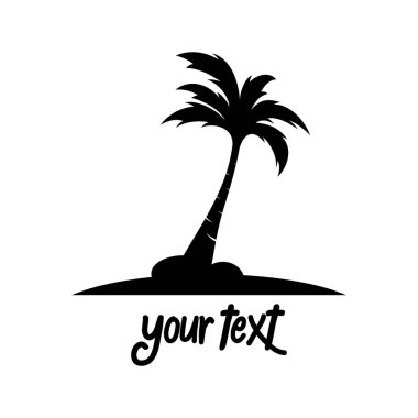 Palm Hindistan cevizi ağacı logo simge