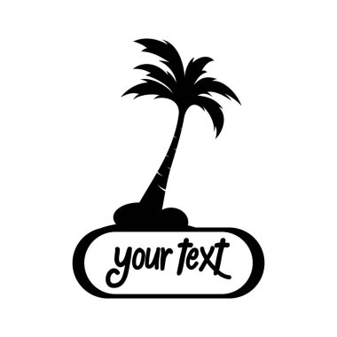 Palm Hindistan cevizi ağacı logo simge