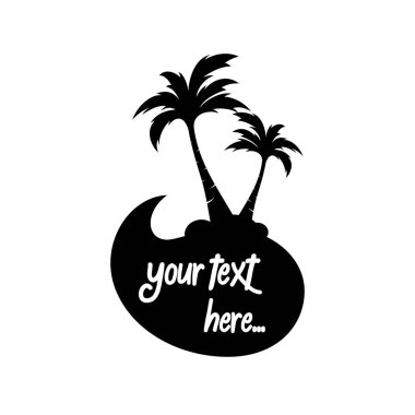 Palm Hindistan cevizi ağacı logo simge