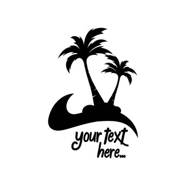 Palm Hindistan cevizi ağacı logo simge