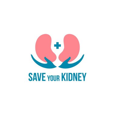 Böbrek tıbbi logo tasarım şablonu