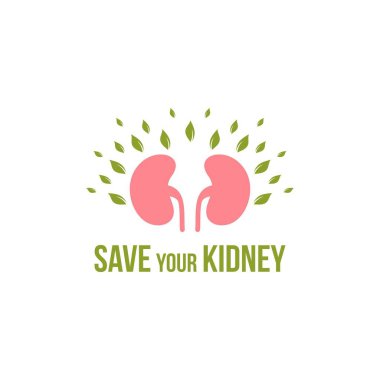 Böbrek tıbbi logo tasarım şablonu